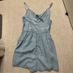 Aerie Blue Romper Jean Soft Small Not Worn Much